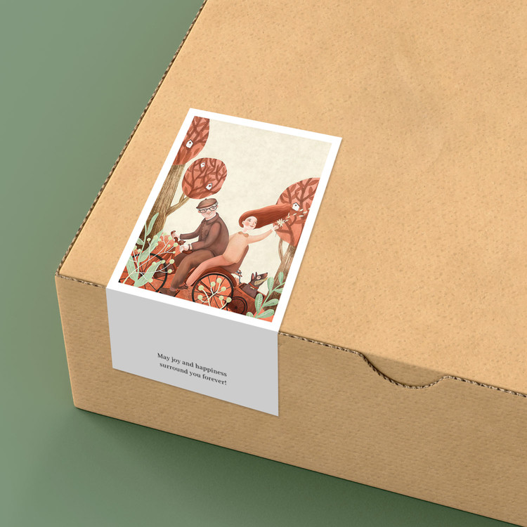 gytz5732父亲节通用迷你超大不干胶贴纸定制封口贴空白可手写