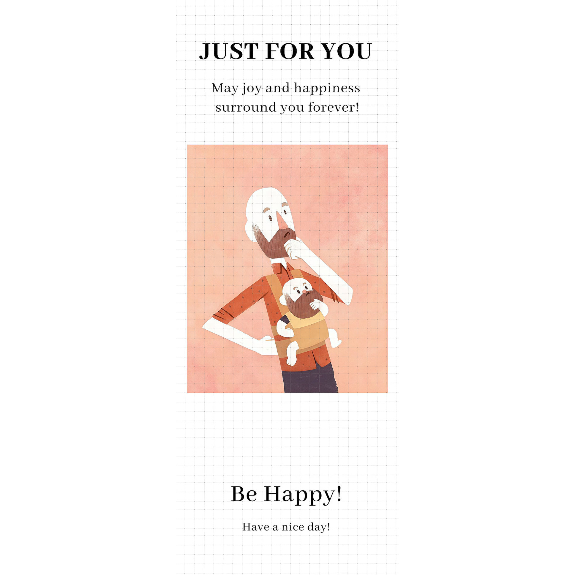 gytz5811父亲节通用迷你超大不干胶贴纸定制封口贴空白可手写