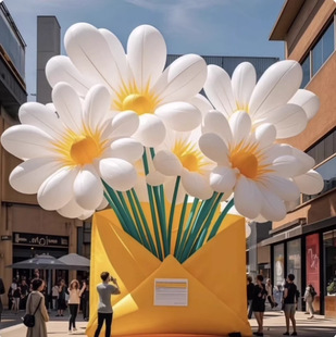 春季信封花朵美陈樱花油菜花海棠玉兰花气模景区广场商业步行街