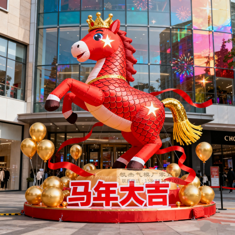 新年充气马年气模吉祥物