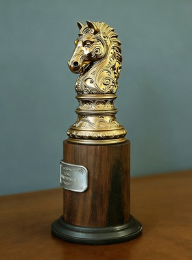 龙飞兔舞 全高160MM 家居桌面饰品摆件 金马胸像 LTCP-444/