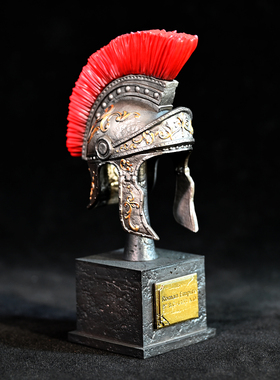 龙飞兔舞摆件工艺品130MM家居办公饰品  罗马将军头盔LTCP-177
