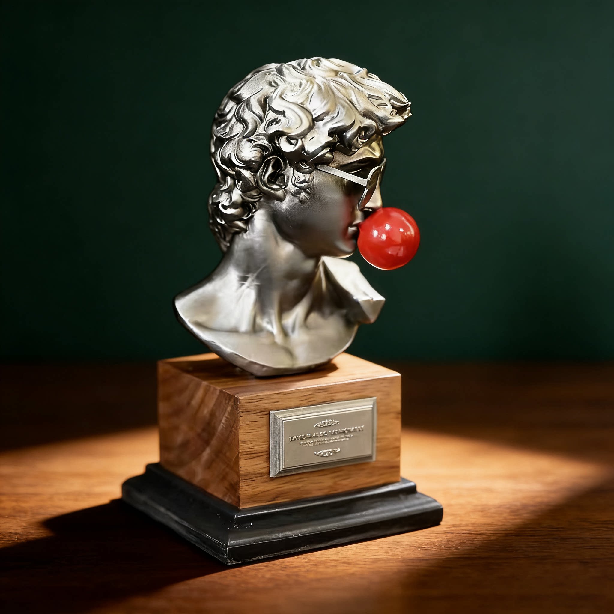 龙飞兔舞 100MM桌面装饰品树脂摆件时尚大卫头像LTCP-403/特价