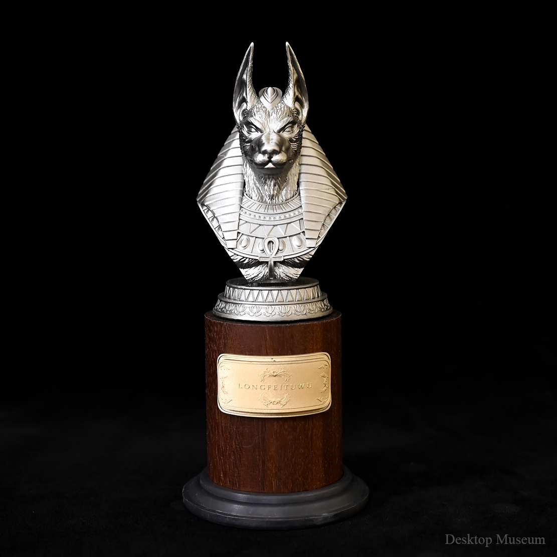 龙飞兔舞170MM桌面装饰品树脂摆件 埃及四神阿努比斯胸像LTCP-406