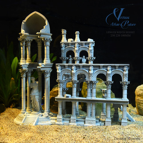 龙飞兔舞 鱼缸造景 维纳斯水晶宫水底摆件（大比例）LTCP-528
