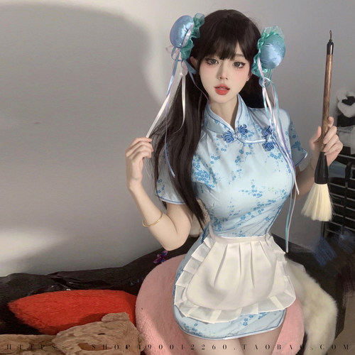 中华娘国风中式小厨娘旗袍