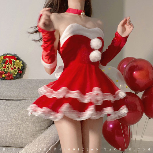 圣诞万圣节纯欲丝绒兔女郎