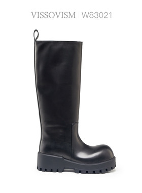 VISSOVISM 厚底圆头直筒马丁靴 W83021