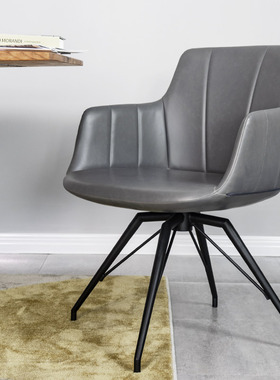 餐椅家用休闲椅子现代简约旋转靠背单人北欧餐厅咖啡厅主人椅902A