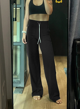 阔腿裤Throwback Still运动休闲垂坠感显瘦直筒裤