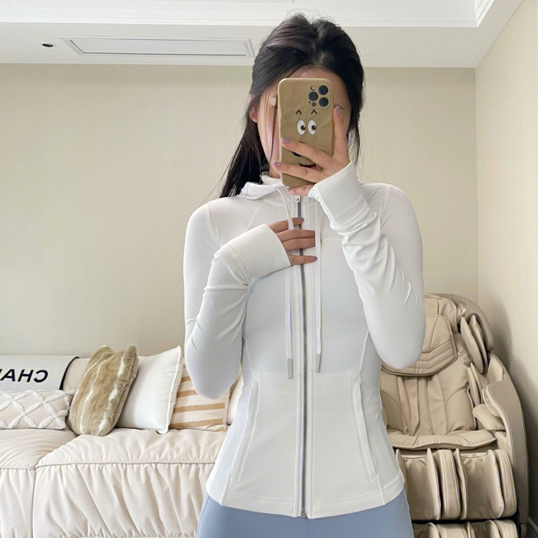 连帽瑜伽服运动夹克女跑步健身显瘦外套上衣