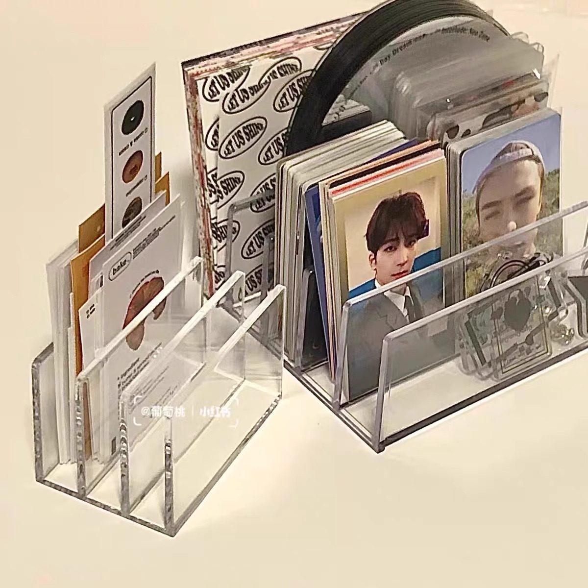 亚克力分隔架桌面收纳盒文件光盘收纳透明置物架子收纳架阴影盘架,收纳整理,桌面收纳盒,淘宝优惠券,粉丝福利购,淘宝优惠卷