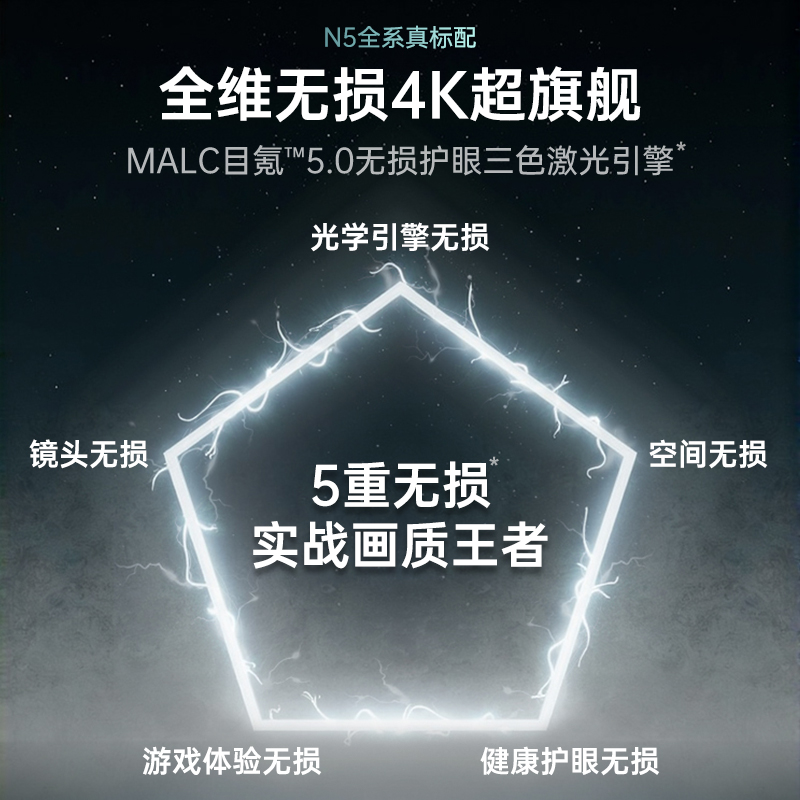 JMGO/坚果投影仪N5 Pro Max三色激光4K变焦移轴家用超高清可连手机家庭影院投影机