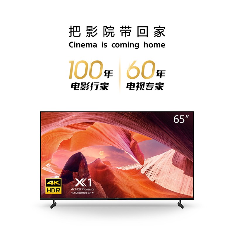 Sony/索尼 KD-65X80L 65英寸4K超清广色域安卓智能液晶全面屏电视