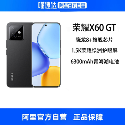 【政府补贴 自营】HONOR/荣耀X60 GT 5G智能手机 骁龙旗舰芯片荣耀绿洲护眼屏6300mAh青海湖电池官方旗舰正品