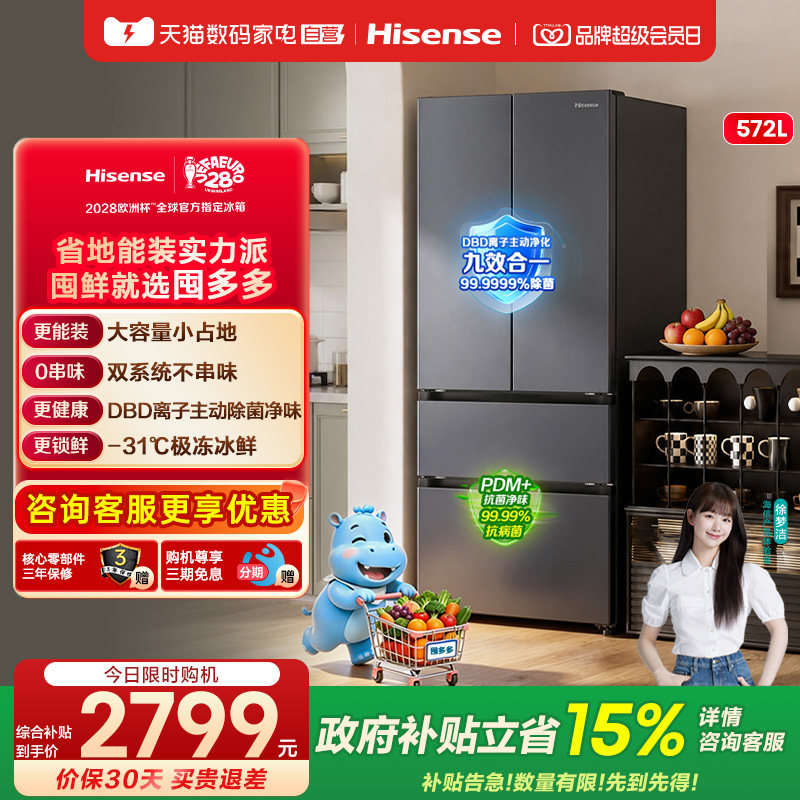海信囤多多572双系统大容量冰箱图片
