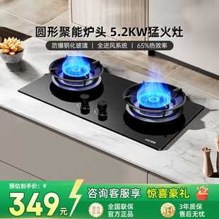 樱雪Q2520燃气灶煤气灶家用厨房灶具台嵌双灶天然气液化气灶44