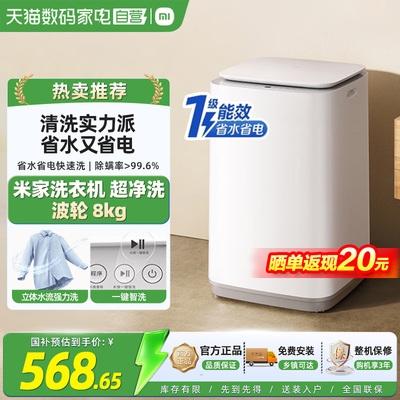 小米米家洗衣机波轮8kg全自动家用租房高洗净比_81