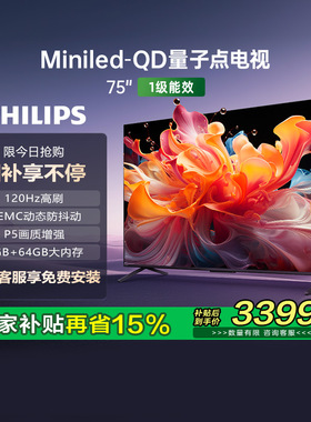 荷兰皇家飞利浦 75PML8799 75英寸MiniLED量子点120Hz智能电视149