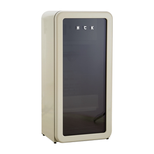 HCK哈士奇冰吧墩墩吧冷冻冷藏柜家用保鲜柜饮料小型复古冰箱90