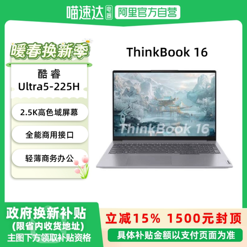 ThinkPad联想ThinkBook16笔记本电脑轻薄办公大屏：81