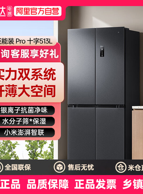 小米米家冰箱十字对开门513Lpro双系统大容量超薄嵌入式 521L  80