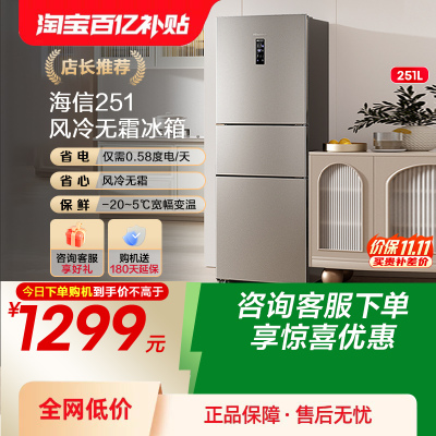 热卖5万+海信251一级节能冰箱