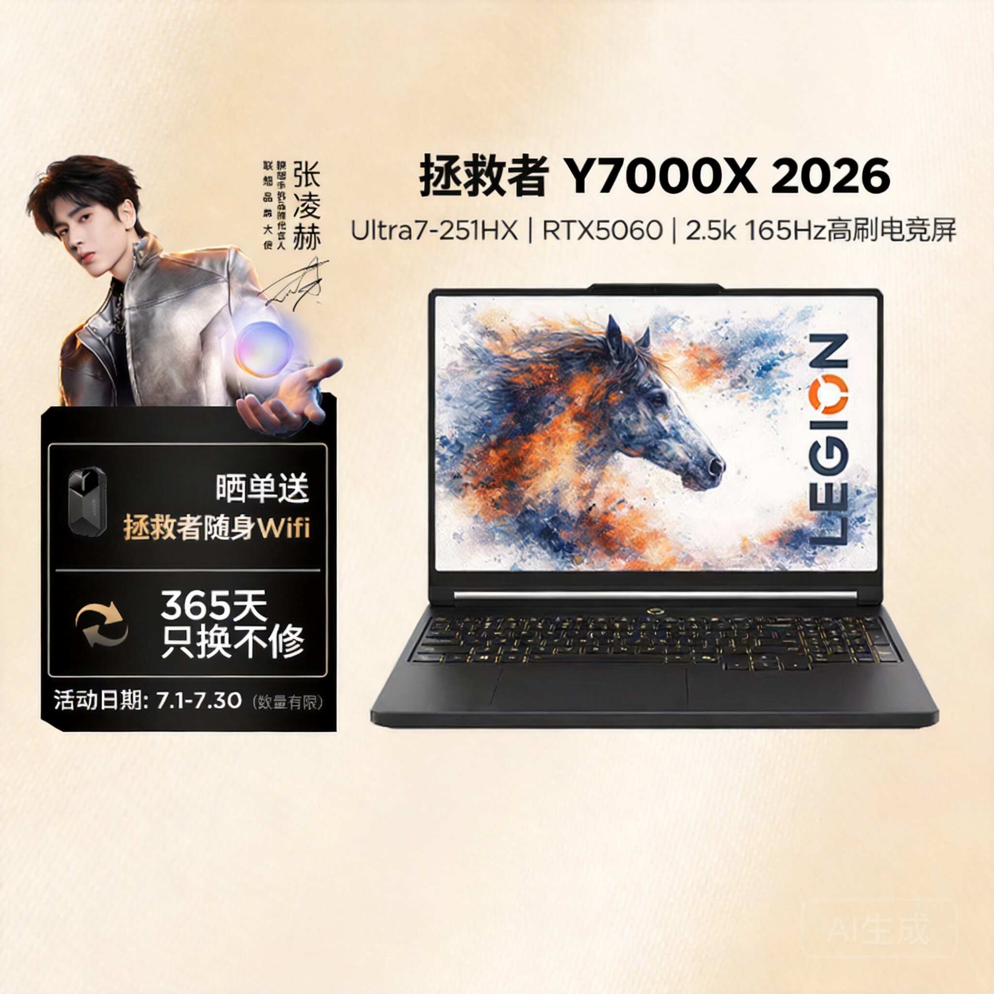 【直播间下单政府补贴15%】联想拯救者Y7000X笔记本电脑酷睿独显5060高性能大屏电竞大学生游戏本设计办公333 - 实物图