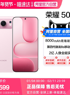 【政府补贴|阿里官方自营】HONOR/荣耀 新品500手机  8000mAh青海湖电池 骁龙8至尊旗舰芯2亿人像全能实况200