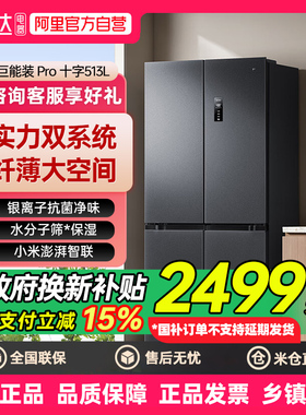 小米米家冰箱十字对开门513Lpro双系统大容量超薄嵌入式 521L  80