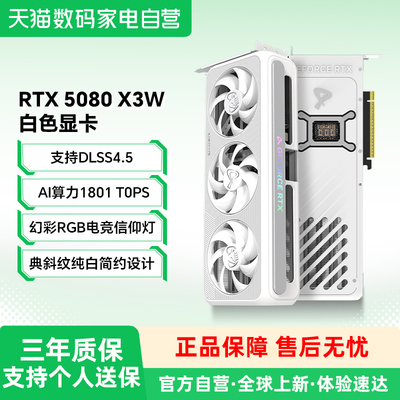电竞叛客 RTX5080/5060 全新电竞游戏台式电脑独立白色显卡 355