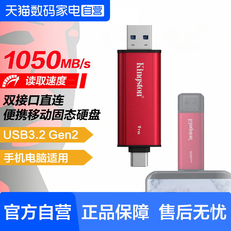 金士顿PSSD移动固态硬盘Type-C USB3.2双接口手机电脑移动硬盘图片