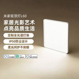 小米米家吸顶灯L60初次免费安装 卧室客厅蓝牙灯具智能感应灯夜灯