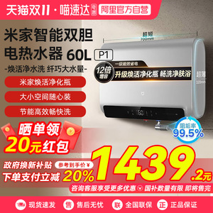 小米米家智能双胆电热水器60L P1家用卫生间洗澡一级能效大容量03