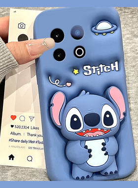 适用vivoiqoo13pro手机壳iqoo12立体11s蓝色10史迪仔9支架8pro带挂件7挂绳5卡通3可爱iq00爱酷vivo趣味硅胶软