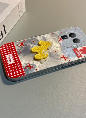 2026刺绣小马适用oppo真我gt8手机壳13pro+新年neo7红色gtneo5s带gt6挂件12挂绳11卡通v25立体q3s十realme女p