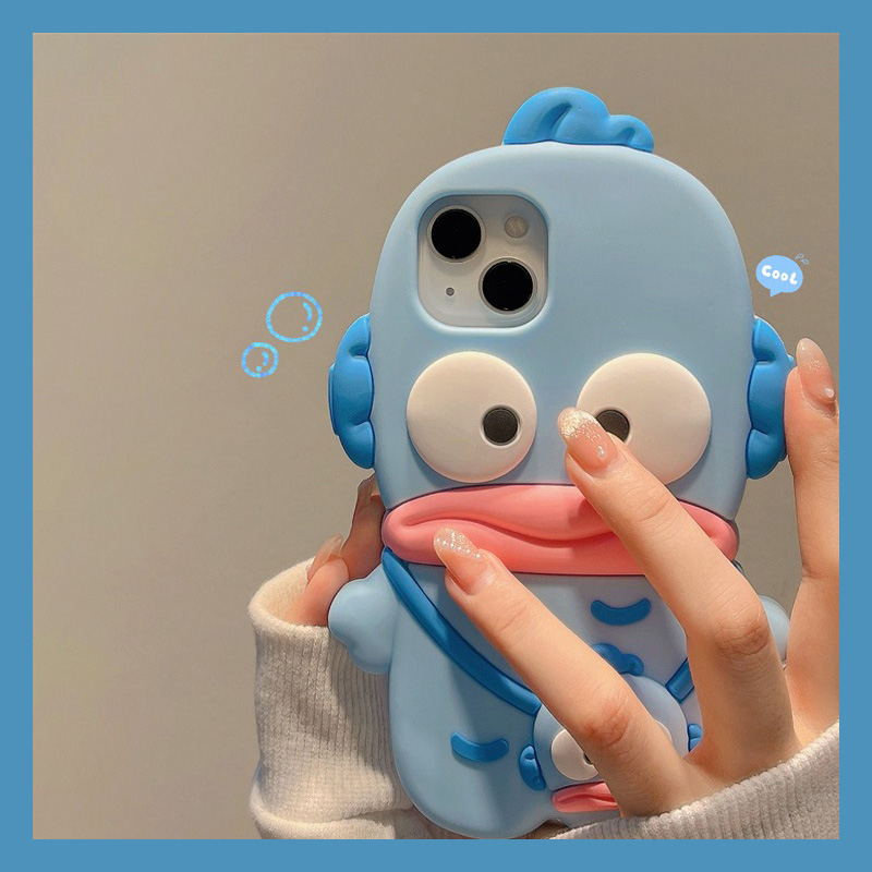 手机壳硅胶搞怪丑萌香肠嘴背包小丑鱼