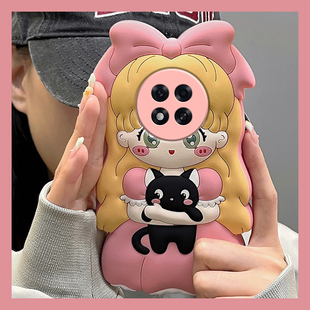 适用oppoa6pro手机壳a6max卡通a6gt立体a6美少女a6i战士por可爱猫咪动漫0pp0少女心新款 超火全包防摔硅胶软壳