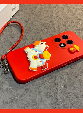 2026马上有钱适用oppo一加ace6手机壳1+15新年ace5竞速版13t红色12带11挂绳9rt马年3pro卡通2v立体十oneplus