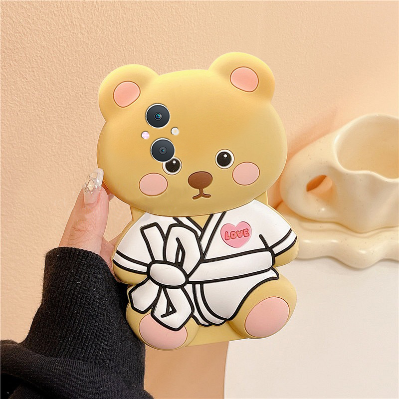 手机壳硅胶可爱卡通呆萌轻松熊小熊