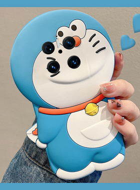 适用华为mate70手机壳mete60pro+卡通50立体40rs保时捷30蓝色30epro哆啦A梦20x可爱10pro叮当猫9趣味50e十女p