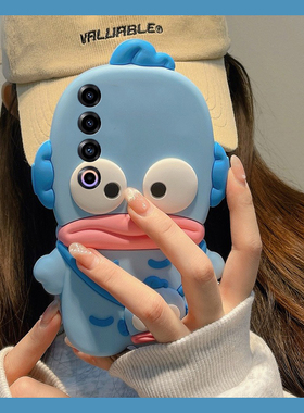 适用魅族22手机壳22pro卡通22mini立体21小丑鱼21por搞怪21note丑萌香肠嘴趣味蓝色新款meizu硅胶软壳手机套p