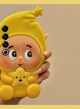 黄色星星人适用魅族22mini手机壳note16pro卡通21note呆萌20立体18s可爱18x趣味17por硅胶16plus软壳meizu女p