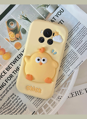 适用华为荣耀magic7手机壳magic6至臻版5pro可爱play9c英文4黄色9t小鸡8t卡通7t趣味3超萌6t少女心4t新款硅胶