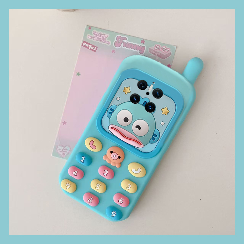 手机壳硅胶搞怪香肠嘴小丑鱼大哥大电话机