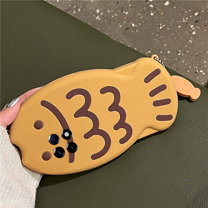 手机壳硅胶卡通趣味铜锣烧鱼鲷鱼烧