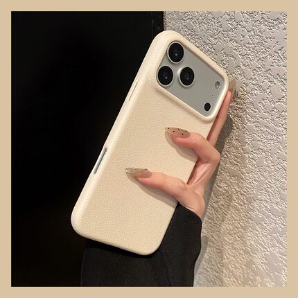 简约纯色荔枝纹适用opporeno15pro手机壳reno14新年reon13红色12仿皮11皮纹10磨砂9高级感8硅胶7se女6十oppo