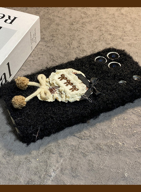 ins风蕾丝蝴蝶结适用魅族22mini手机壳21note秋冬note16pro毛绒20带18s挂绳17立体16xs毛茸茸16thplus冬天16t