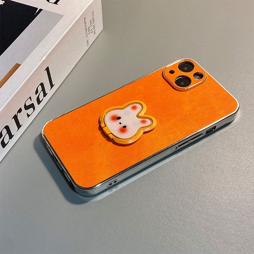 手机壳硅胶卡通兔子支架带手绳