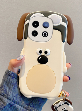 适用vivoiqooz10turbo+手机壳iqooz10turbo+卡通vivo立体iq00耳朵iqz十vivi掌门狗vovo可爱趣味搞怪白色超萌